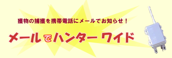 メールでハンターワイド製品